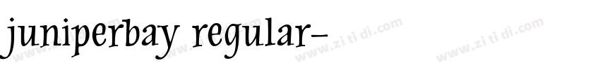 juniperbay regular字体转换